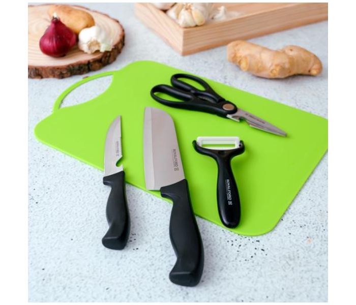 Royalford RF10677 5 Piece Kitchen Gadget Set - Green and Black - Zoom Image 2