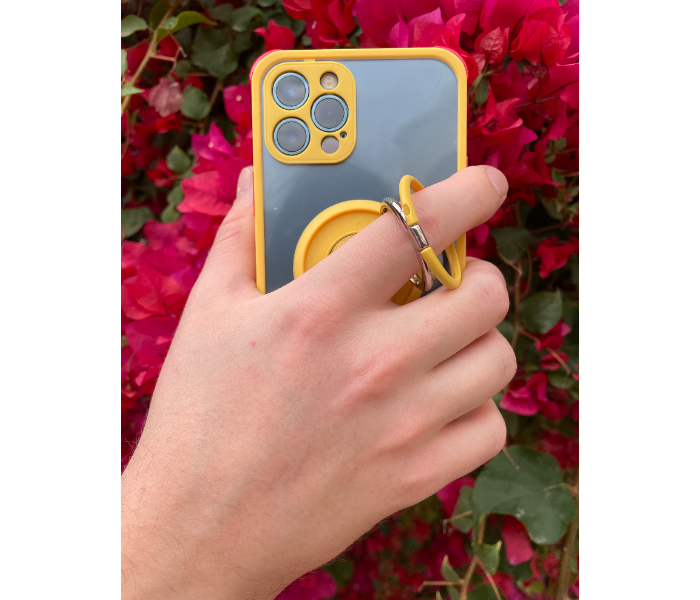 Protective Transparent Case Ring Holder For iPhone 11 - Yellow - Zoom Image 6