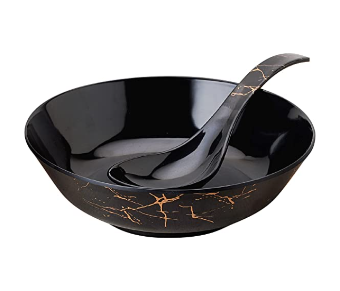 Dinewell Dw8900 30 Pieces Melamine Ultra Dinner Set - Black - Zoom Image 6