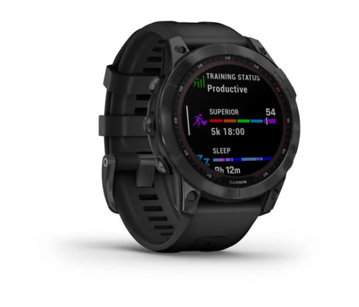 Garmin 010-02540-11 Fenix 7 Solar Edition Slate grey With Black Band - Zoom Image 3