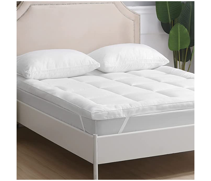 Mercury 550 GSM 150x200 Micro Fiber Soft Dormit Collection Luxury Style Comfortable Mattress Topper - White - Zoom Image