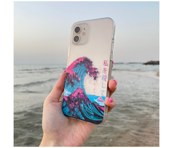 Transparent The Great Wave off Kanagawa Art Print Design 1 Mobile Case For iPhone 12 Mini - Zoom Image 1