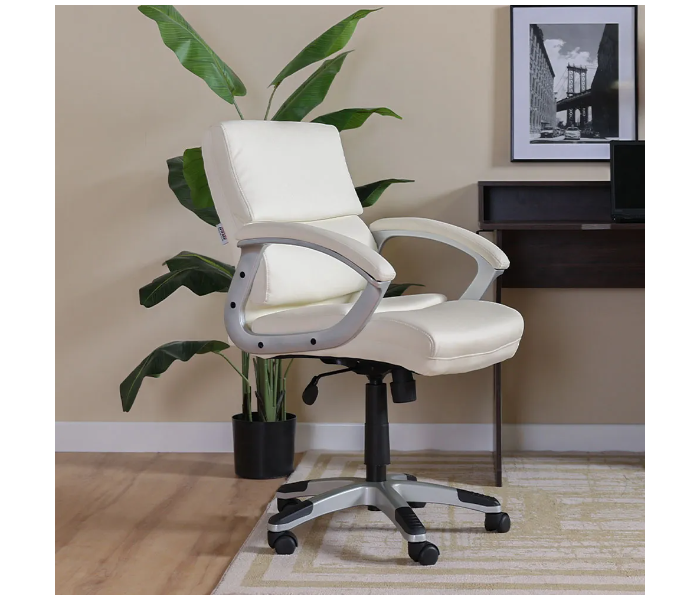 Danube Home Ventura Mid Back Office Chair - Cream - Zoom Image 1