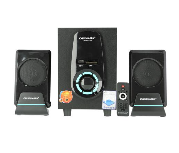 Olsenmark OMMS1169 2.1 Channel Multimedia Speaker with Remote Control - Black - Zoom Image 1