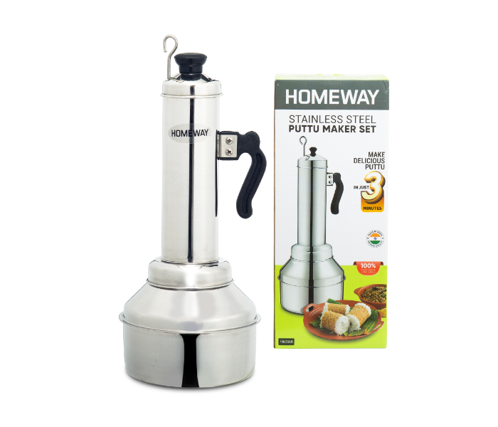 Homeway HW3569 Stainless Steel Puttu Maker Set - Silver - Zoom Image