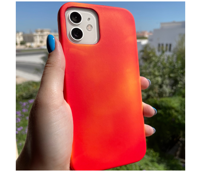 Lightweight Color Changing Mobile Case For iPhone 12 Mini - Red and Yellow - Zoom Image 2