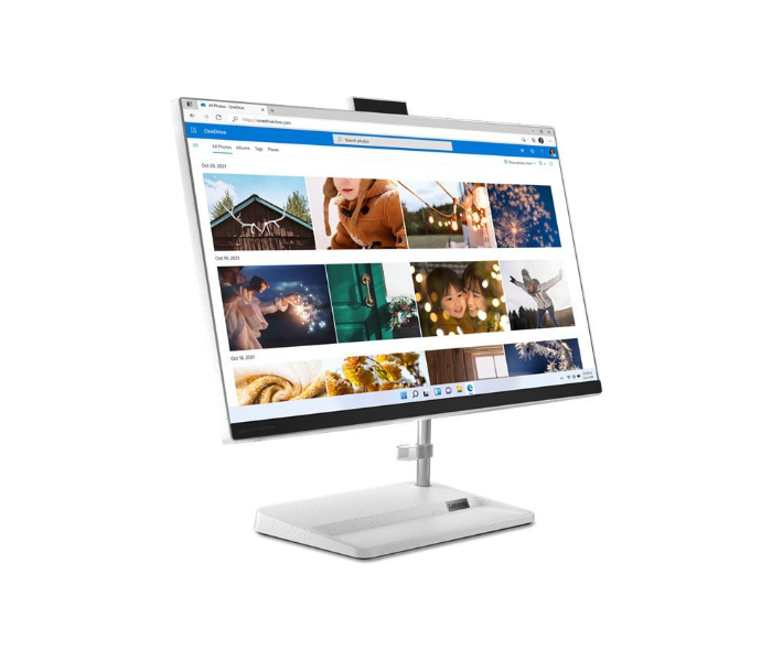 Lenovo F0GH00A4AX PC AIO 3 23.8 Inch FHD Intel Core i5 1240P Processor 8GB DDR4 512GB SSD Intel Iris Xe Graphics Windows 11 Home - White - Zoom Image 6