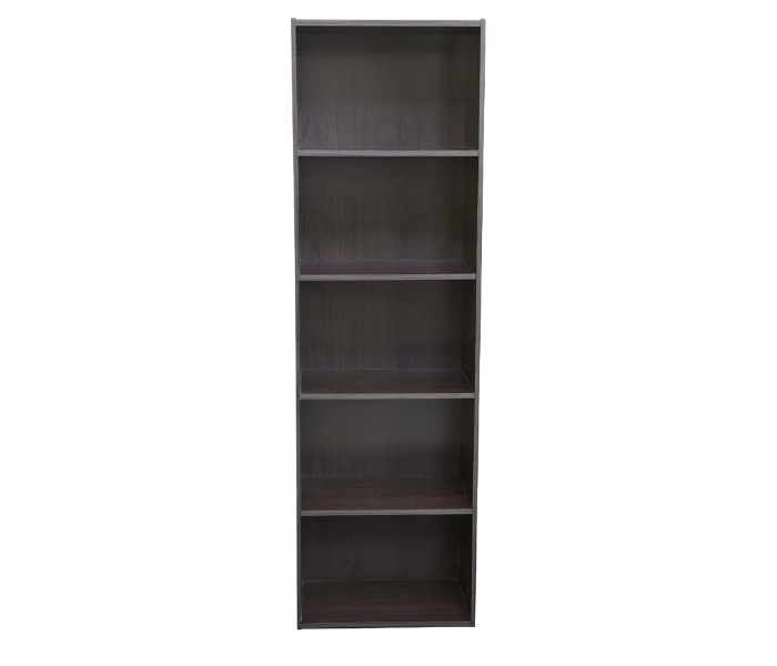 Danube Home Lebron 5 Tier Open Shelf Cabinet - Dark Brown - Zoom Image 1