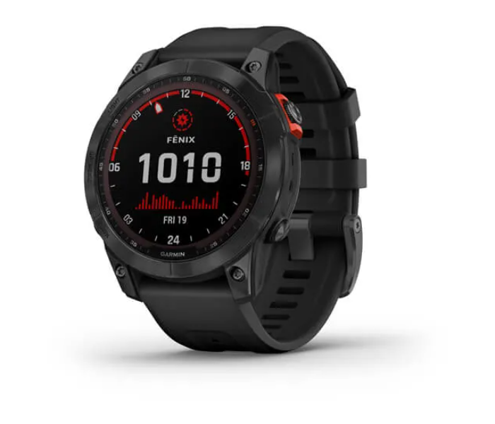 Garmin 010-02540-11 Fenix 7 Solar Edition Slate grey With Black Band - Zoom Image 1