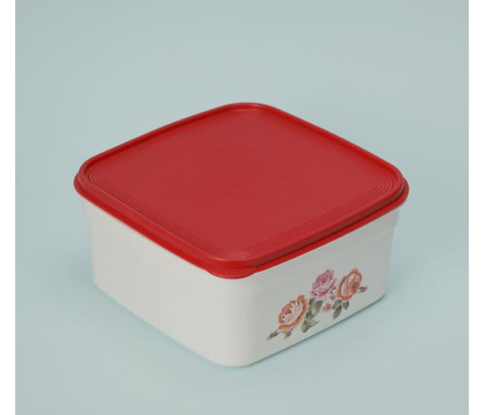 Royalford RF10872 2.5 Litre Square Air-tight Storage Bowl - White and Red - Zoom Image 3