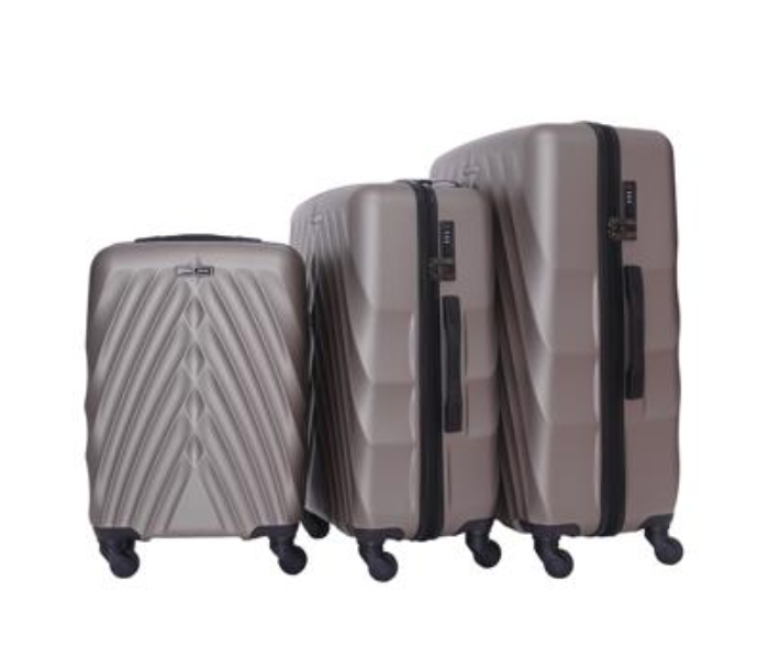 Para John PJTR3045 3 Pieces Abs Rolling Trolley Luggage Set - Champagne - Zoom Image 1