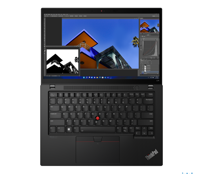 Lenovo 21C1000FGR ThinkPad L14 Gen 3 14 Inch FHD Intel Core i7-1255U Processor 16GB DDR4 RAM 512GB SSD Integrated Intel Iris Xe Graphics Windows 11 Pro 64 - Black - Zoom Image 6