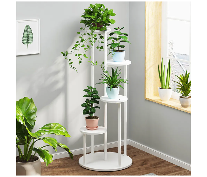 Danube Home Leni Plant Display Stand - White - Zoom Image 1