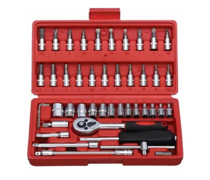 46 Pieces Multi Socket Wrench Set Tool Kit - Zoom Image 3