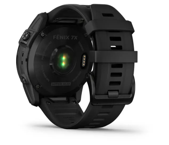 Garmin 010-02541-23 Fenix 7X Sapphire Solar Edition Black DLC Titanium with Black Band - Zoom Image 5