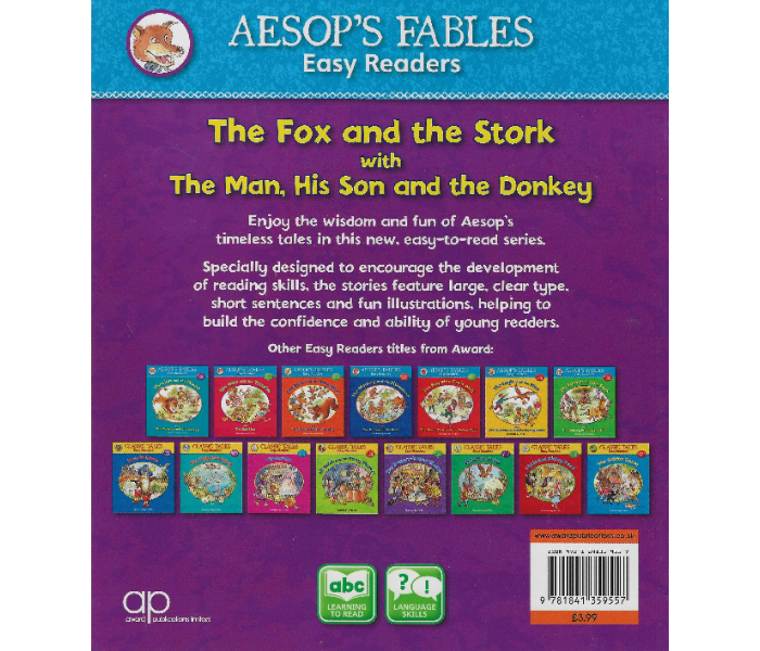 Award Publications Aesop S Fables Easy Readers The Fox And The Stork Book For Children - Zoom Image 2