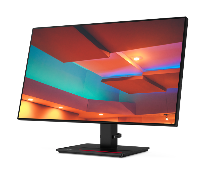 Lenovo 61E9GAT6UK ThinkVision 27 Inch WLED LED Monitor - Black - Zoom Image 3