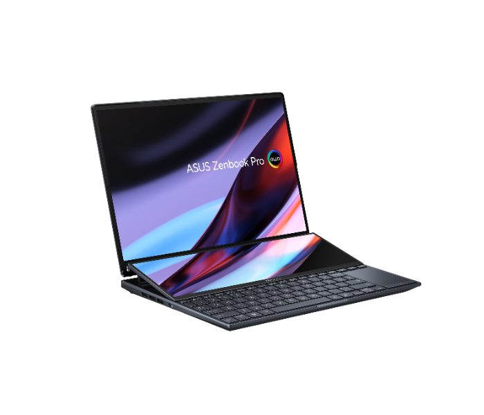 ASUS ZENBOOK DUO UX8402ZE-OLED007W 14.5 Inch 2.8K Display Intel Core I7 12700H 16GB RAM 1TB SSD 4GB 3050TI Graphics Windows 11 - Black - Zoom Image 1