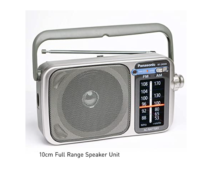 Panasonic RF 2400 AM FM Radio - Black and Silver - Zoom Image 4