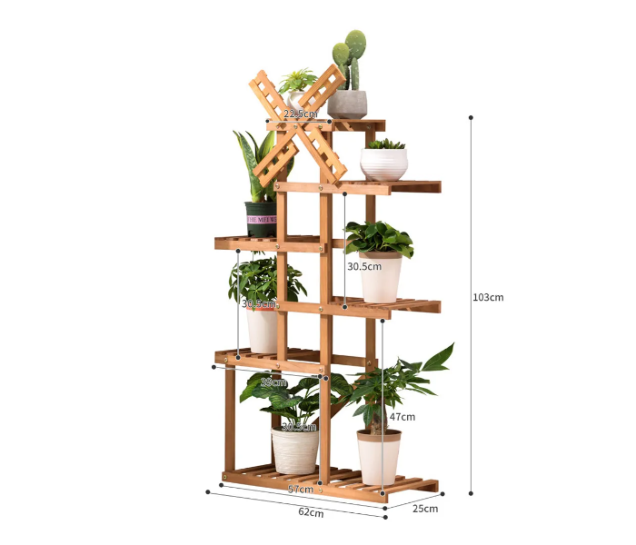 Danube Home Bria Multilayer Display Plant Holder - Oak - Zoom Image 2