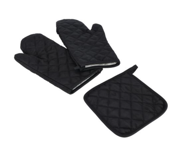 Royalford RF10488 Kitchen Gloves with Pot Holder - Black - Zoom Image 4