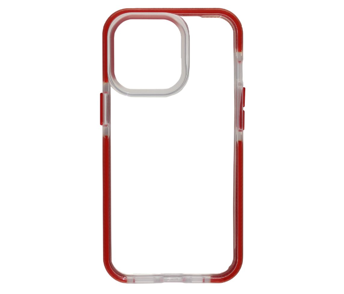 Protective Transparent Mobile Case with Red Bumpers For iPhone 13 Pro Max - Zoom Image 2