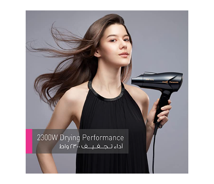 Panasonic EH NE 65 2000 Watts Powerful Ionity Hair Dryer For Fast Drying and Smooth Finish - Black - Zoom Image 2