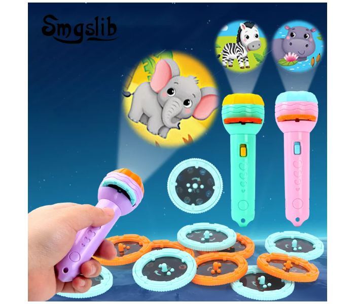 Baby Sleeping Story Book Flashlight Projector Torch Lamp - Zoom Image 2