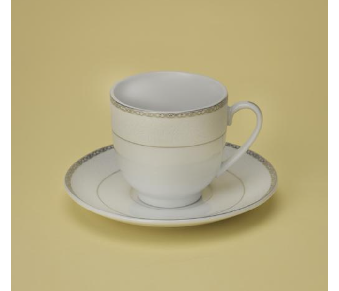 Royalford RF10555 12 Piece Tea Cup and Saucer Set - White - Zoom Image 4