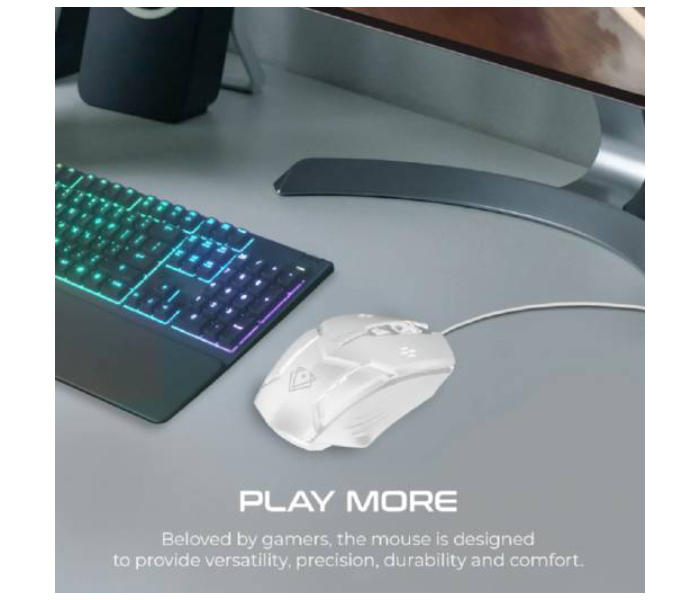 Vertux DXB000087 Sensei USB Wired Gaming Mouse - White - Zoom Image 4