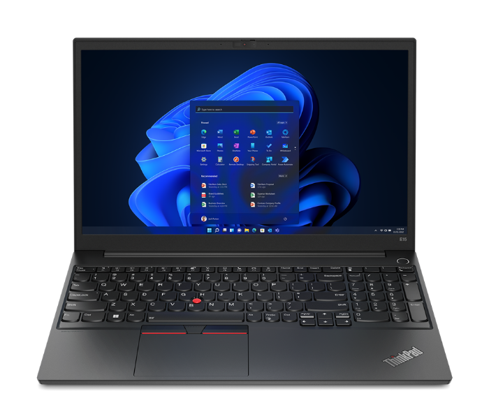 LENOVO THINKPAD E15-G4- 21E6007YGR 15.6 Inch FHD Intel Core i5-1235U Processor 8GB DDR4 RAM 512GB SSD Integrated Intel Iris Xe Graphics DOS with Bag - Black - Zoom Image 1