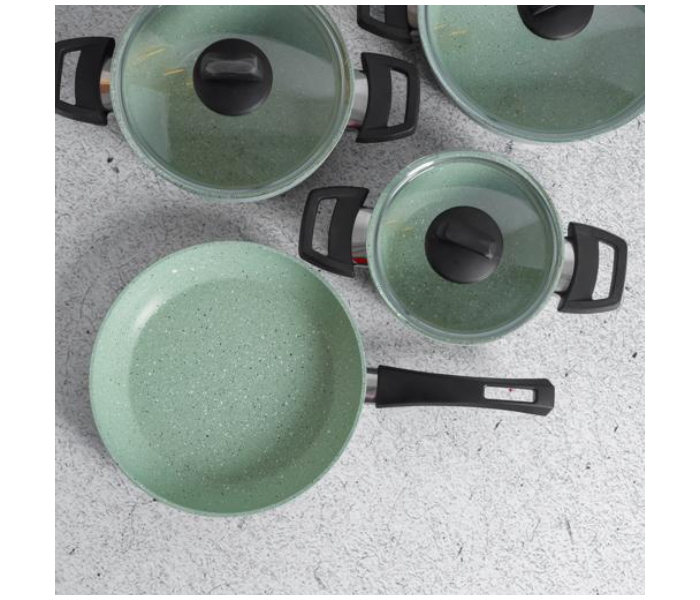 Royalford RF10979 9 Piece Scoria Granite Coated Cookware Set - Grey - Zoom Image 4