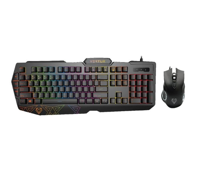 Vertux DXB000084 Vendetta Keyboard and Mouse - Black - Zoom Image 1