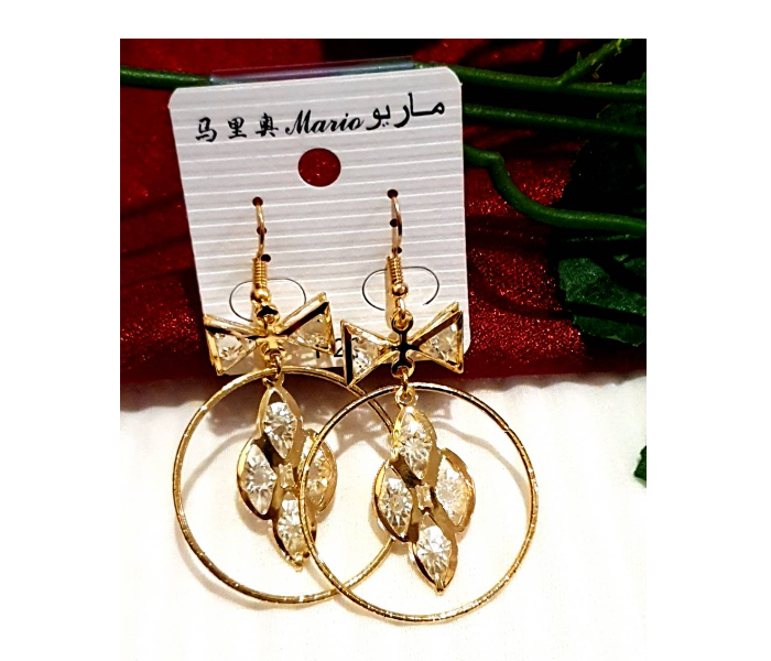 Strabella ER9011b Weightless Hanging Earrings for Women - Gold - Zoom Image