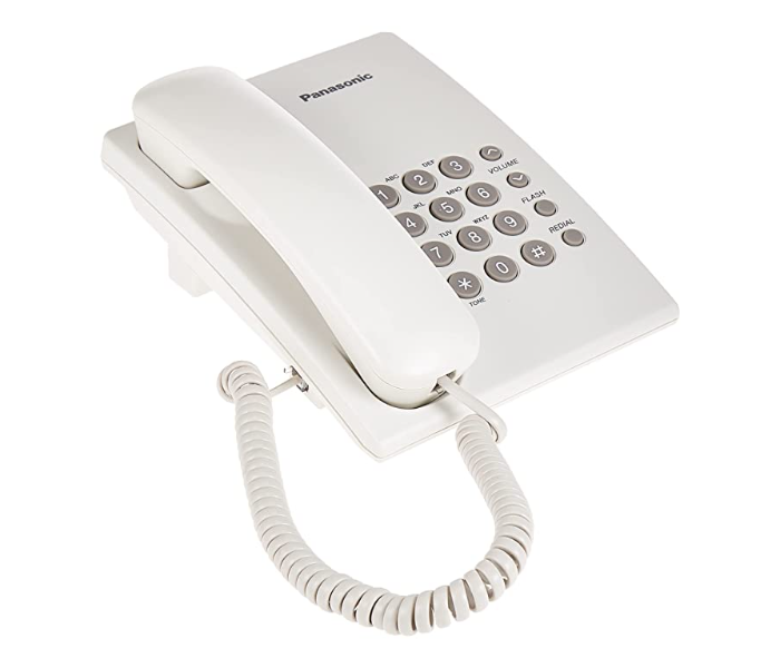 Panasonic KX TS 500 Single Line Corded Telephone - White - Zoom Image 2