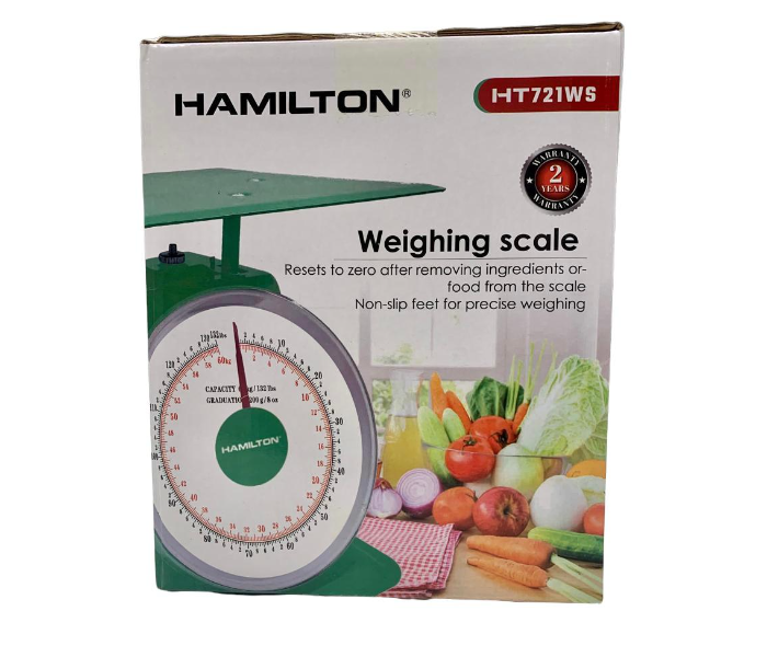 Hamilton HT-721WS 60Kg Capacity Large Traditional Dial With All Heavy Metal Weighing Scale - Green - Zoom Image 6