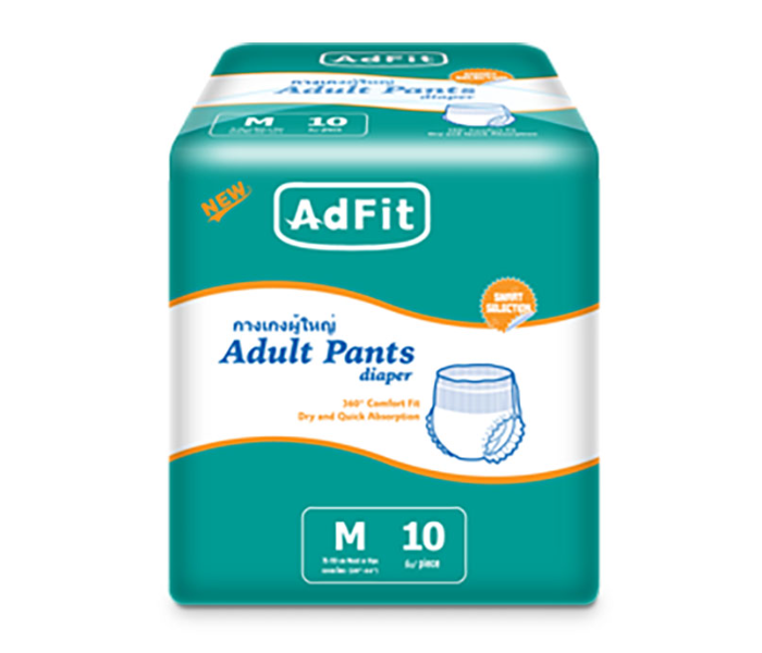 Adfit Pack of 10s Medium Adult Pants Diaper - Zoom Image 1