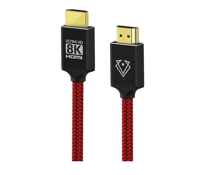 Vertux DXB000232 8K Nylon Braided High Definition Hdmi 2.1 Cable 3M - Red - Zoom Image 1