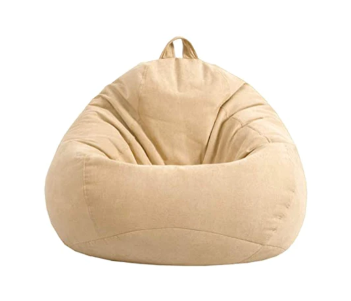 Watiaa Large Suede Bean Bag - Beige - Zoom Image