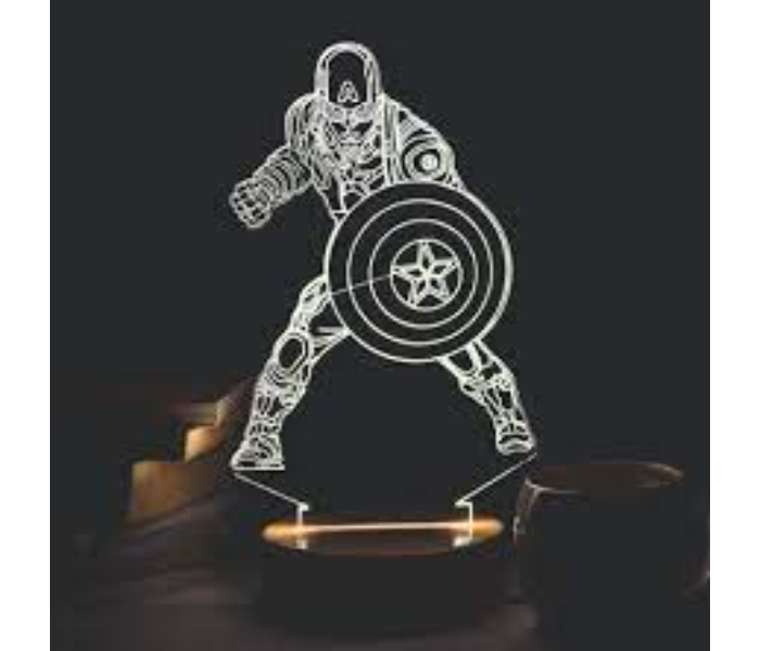 Watiaa 3D Visualizer Captain America Lamp - Zoom Image 2