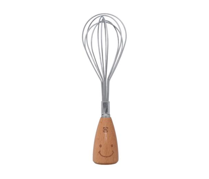 Royalford RF10659 19cm Stainless Steel Egg Whisk - Silver and Brown - Zoom Image 1