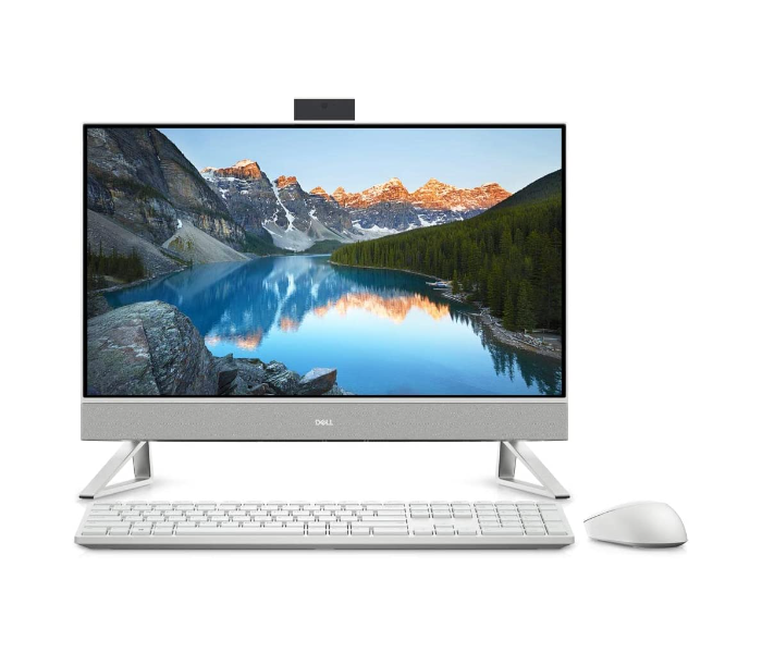 Dell All In One 5410-INS-1035 23.8 Inch FHD Intel Core i5 1235G7 Processor 8GB RAM 1TB HDD + 256GB SSD 2GB NVIDIA Gefore MX550 Graphics Wireless Keyboard and Mouse Windows 11 Home - White - Zoom Image 1