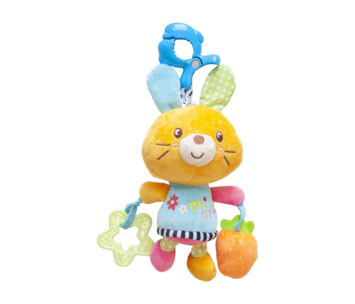 Moon MNNSTMT07 Pull String Rabbit for Babies - Yellow and Blue - Zoom Image