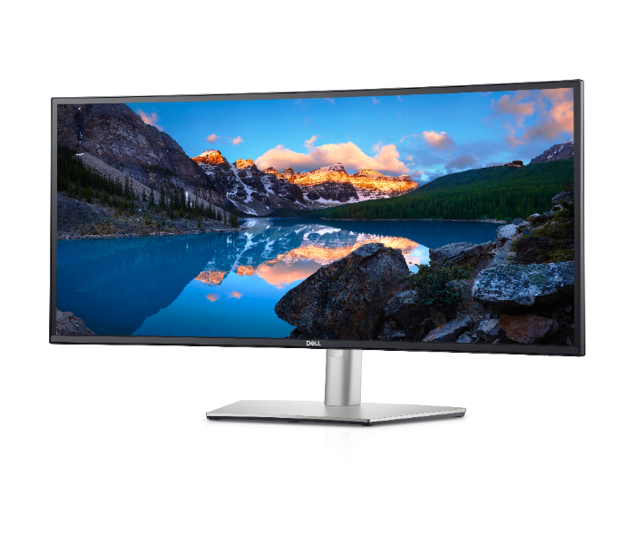 DELL U3421WE 34 Inch LED Curved Ultra Sharp USB-C Hub Monitor - Silver - Zoom Image 1