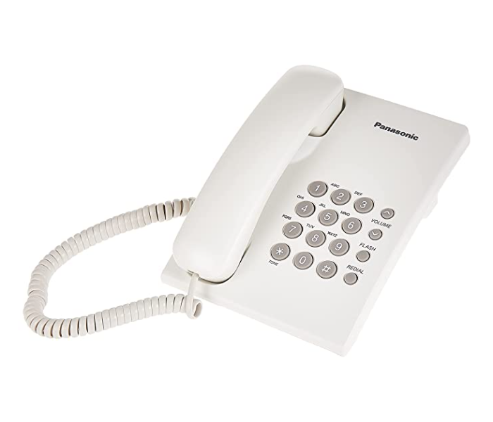 Panasonic KX TS 500 Single Line Corded Telephone - White - Zoom Image 1