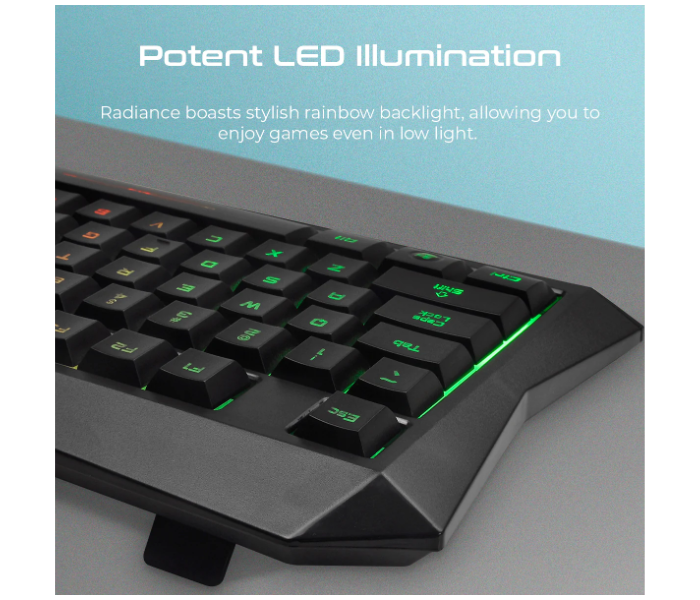 Vertux DXB000223 Radiance Ergonomic Keyboard - Black - Zoom Image 2