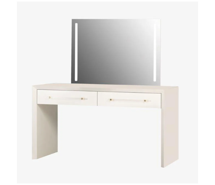 Danube Home Deino Dresser and Mirror with Lighting - Pearl White - Zoom Image 3