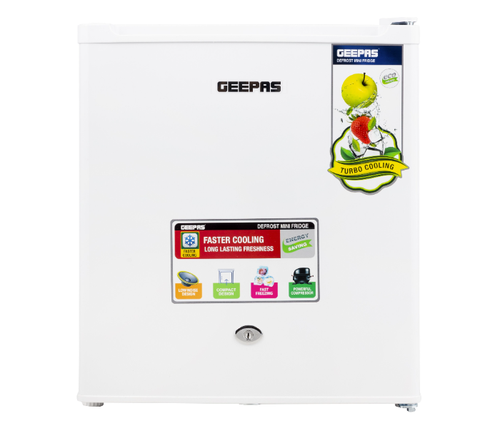 Geepas GRF654WPEN 60Litre Faster Cooling Mini Refrigerator - White - Zoom Image 1