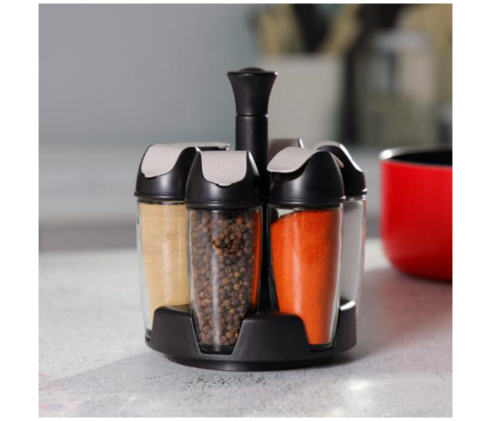 Royalford RF10523 100ml 6 Piece Spice Jar Set with Revolving Stand - Zoom Image 3