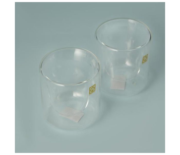 Royalford RF10569 200ml Borosilicate Glass 2 Piece Double Wall Cup Set - Zoom Image 2